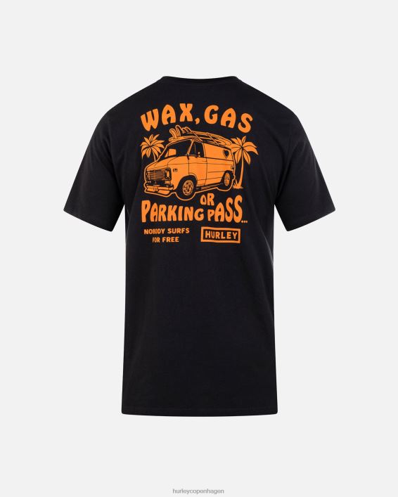 hverdags parkeringskort kortærmet t-shirt Mænd sort tøj Hurley D404N23