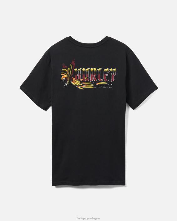 hverdags pirat papegøje t-shirt Mænd sort tøj Hurley D404N359
