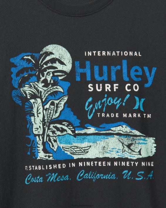 hverdags waikiki tiki t-shirt Mænd sort tøj Hurley D404N378