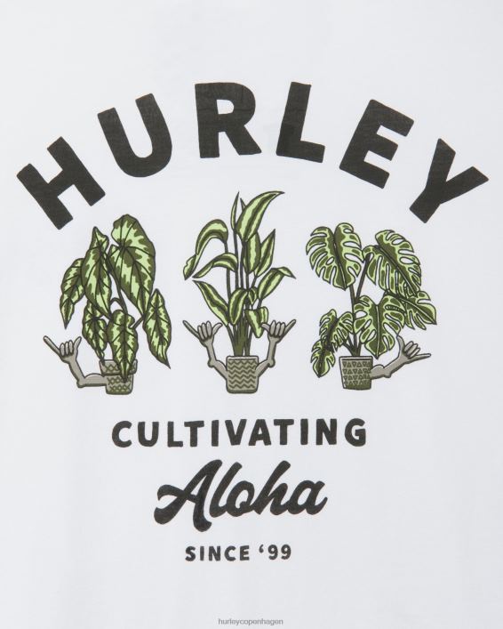 hverdagsdyrke t-shirt Mænd hvid tøj Hurley D404N339
