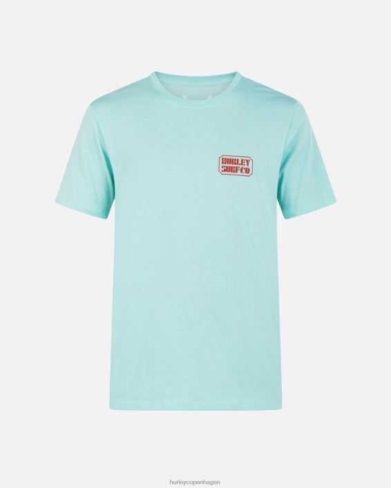 hverdagsplakat kortærmet t-shirt Mænd tropisk tåge tøj Hurley D404N27