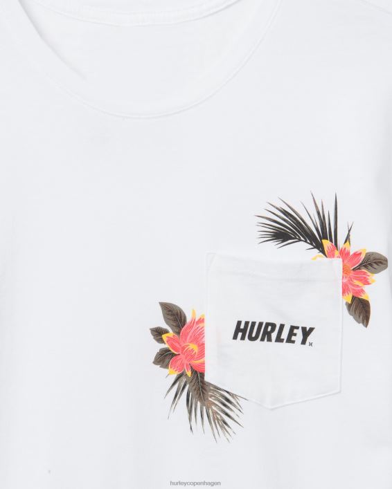 hverdagsvasket ala moana fastlane kortærmet lomme t-shirt Mænd hvid tøj Hurley D404N405