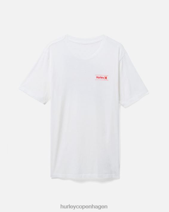 hverdagsvasket en og kun skåret kortærmet t-shirt Mænd hvid tøj Hurley D404N379
