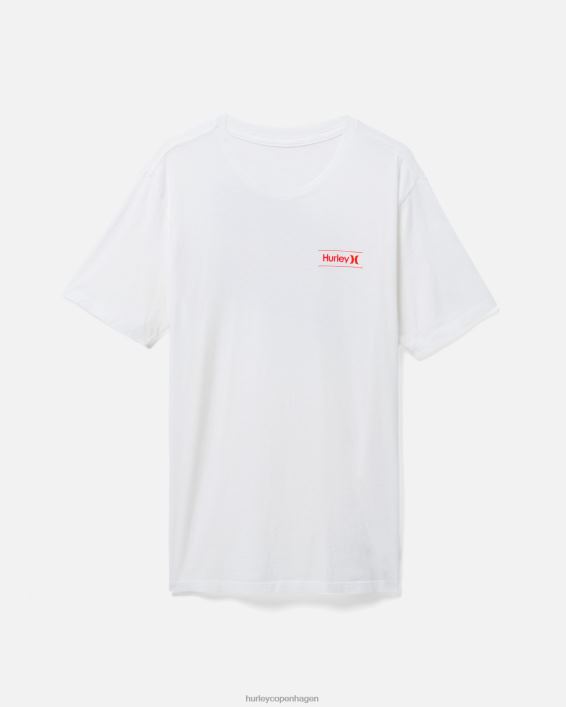hverdagsvasket en og kun skåret kortærmet t-shirt Mænd hvid tøj Hurley D404N379