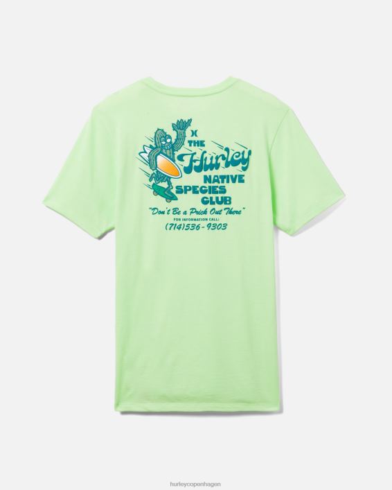 hverdagsvasket shatki kortærmet t-shirt Mænd lyse-grøn tøj Hurley D404N409