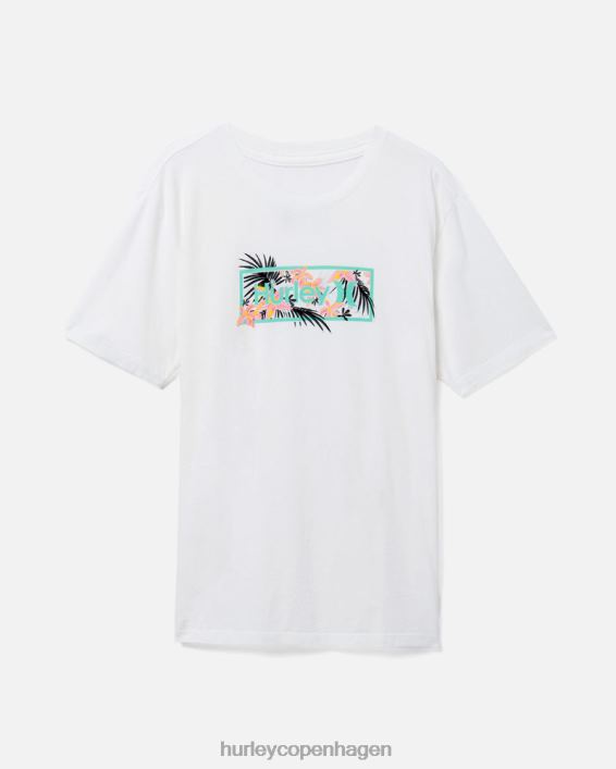 hverdagsvasket tropisk optisk kortærmet t-shirt Mænd hvid tøj Hurley D404N399