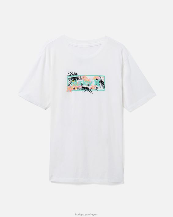 hverdagsvasket tropisk optisk kortærmet t-shirt Mænd hvid tøj Hurley D404N399