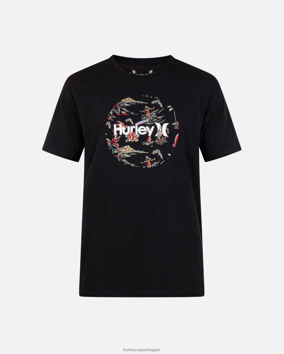 kortærmet t-shirt til hverdagsbyer Mænd sort tøj Hurley D404N31