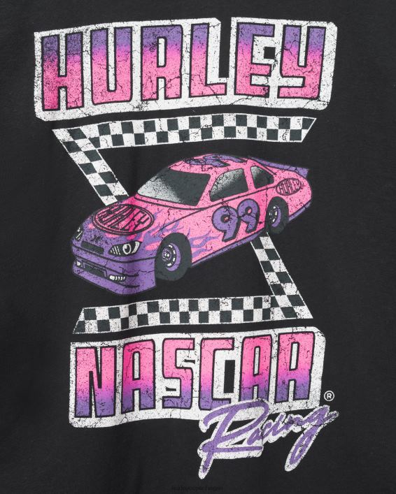 nascar x hverdags hurtigere kortærmet t-shirt Mænd sort tøj Hurley D404N267