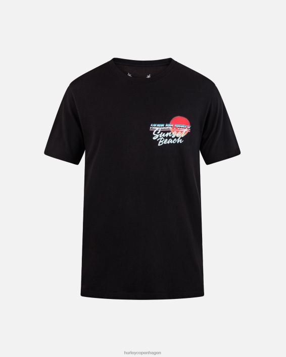 pro sunset beach kortærmet t-shirt Mænd sort tøj Hurley D404N274