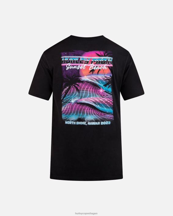 pro sunset beach kortærmet t-shirt Mænd sort tøj Hurley D404N274