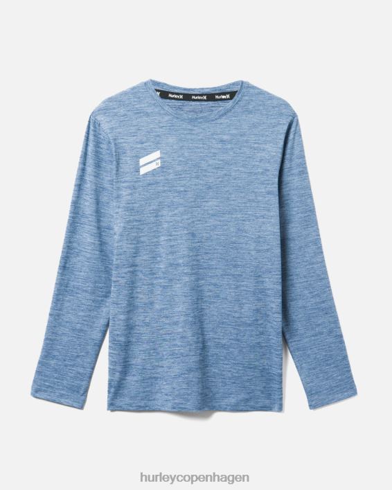 findes langærmet ydeevne t-shirt Mænd isblå tøj Hurley D404N281