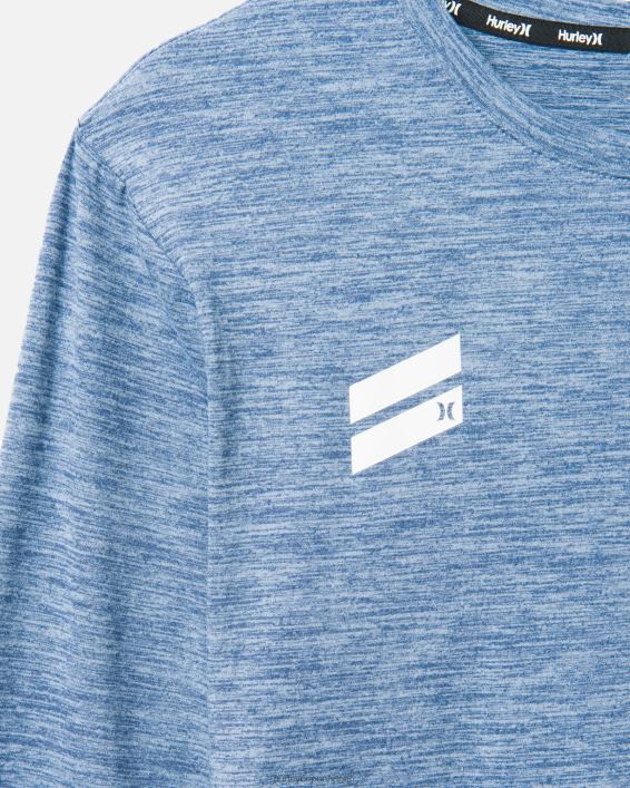 findes langærmet ydeevne t-shirt Mænd isblå tøj Hurley D404N281