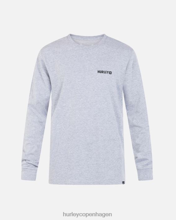 hverdag boksen langærmet t-shirt Mænd mørkegrå lyng tøj Hurley D404N70
