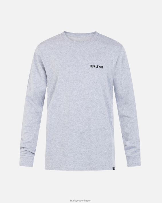 hverdag boksen langærmet t-shirt Mænd mørkegrå lyng tøj Hurley D404N70