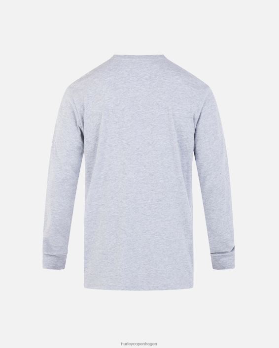 hverdag boksen langærmet t-shirt Mænd mørkegrå lyng tøj Hurley D404N70