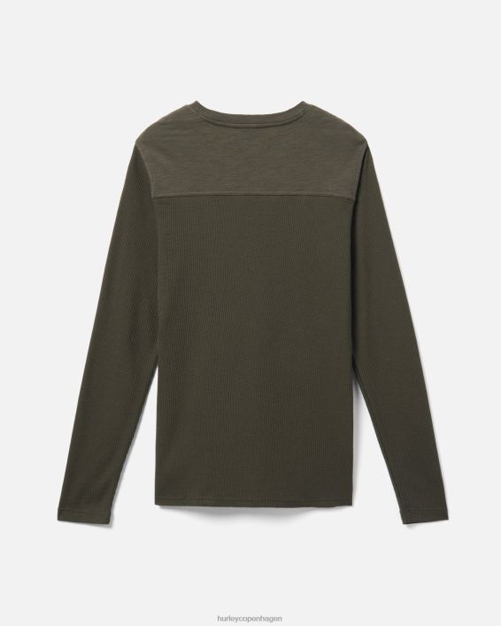 langærmet felton termisk besætning Mænd mørkegrøn tøj Hurley D404N388