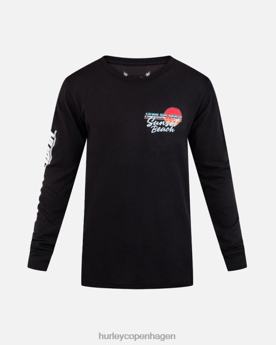 pro sunset beach langærmet t-shirt Mænd sort tøj Hurley D404N298