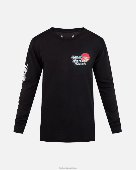 pro sunset beach langærmet t-shirt Mænd sort tøj Hurley D404N298
