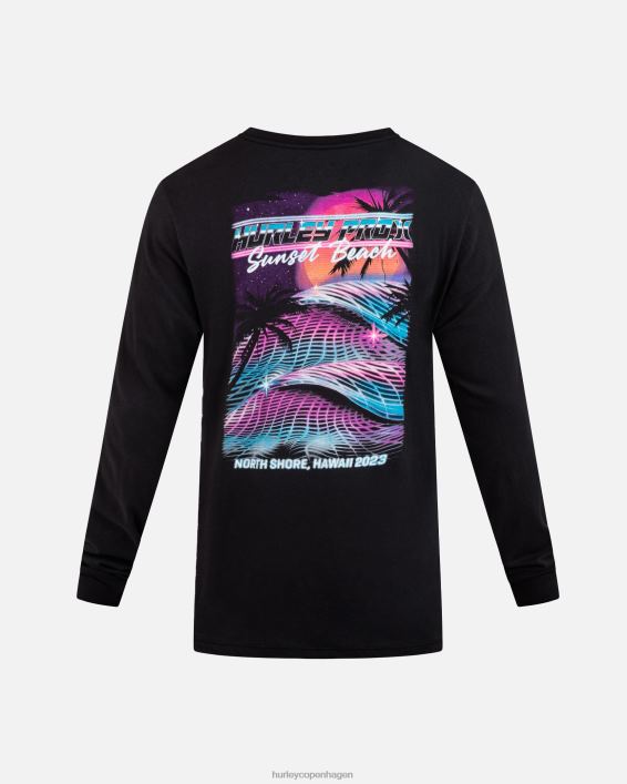 pro sunset beach langærmet t-shirt Mænd sort tøj Hurley D404N298